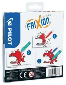 Fixy "Frixion Colors", sada, 12 farieb, 0,39-0,7 mm, vymazateľný, PILOT